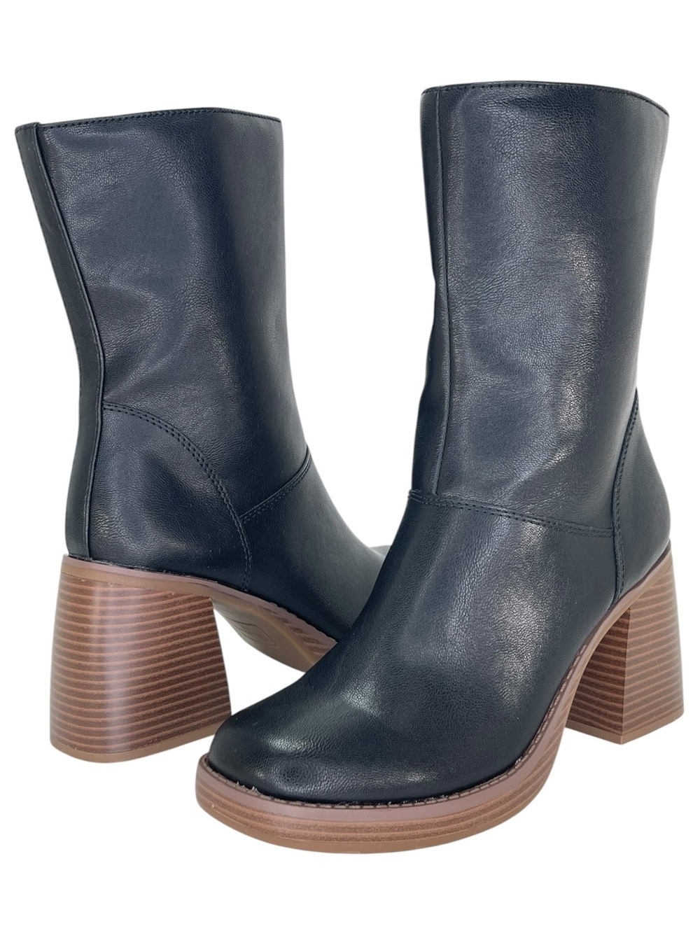 Sun + Stone Aleenn Black Faux Leather High Top Womens Ankle Boots Size 7M - Picture 11 of 13
